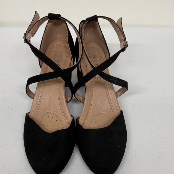 Black Cross Strap 2” heels - Picture 1 of 5